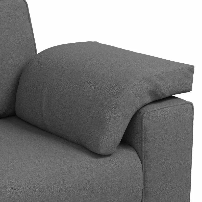 Dvivietė sofa Tamsiai pilka 160 cm audinys