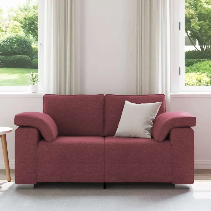 Dvivietė sofa Vyno raudona 160 cm audinys