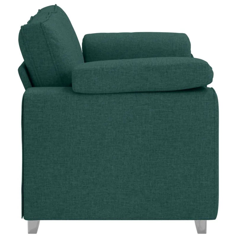 Dvivietė sofa Tamsiai žalia 160 cm audinys