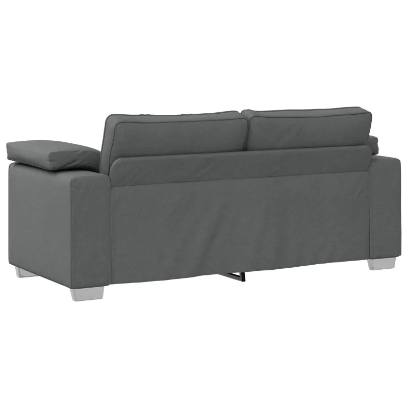 Dvivietė sofa Tamsiai pilka 180 cm audinys
