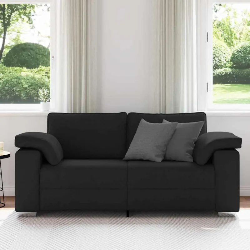 Dvivietė sofa Juodas 180 cm audinys