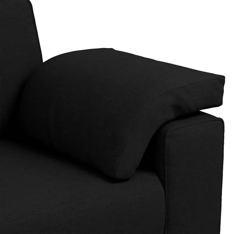 Dvivietė sofa Juodas 180 cm audinys