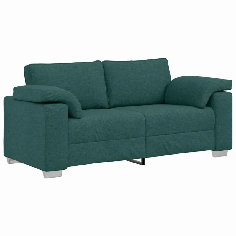 Dvivietė sofa Tamsiai žalia 180 cm audinys
