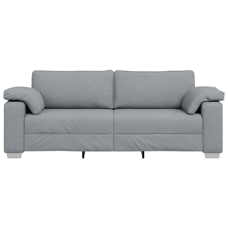 3-Vietis Sofa Šviesiai pilka 220 cm audinys