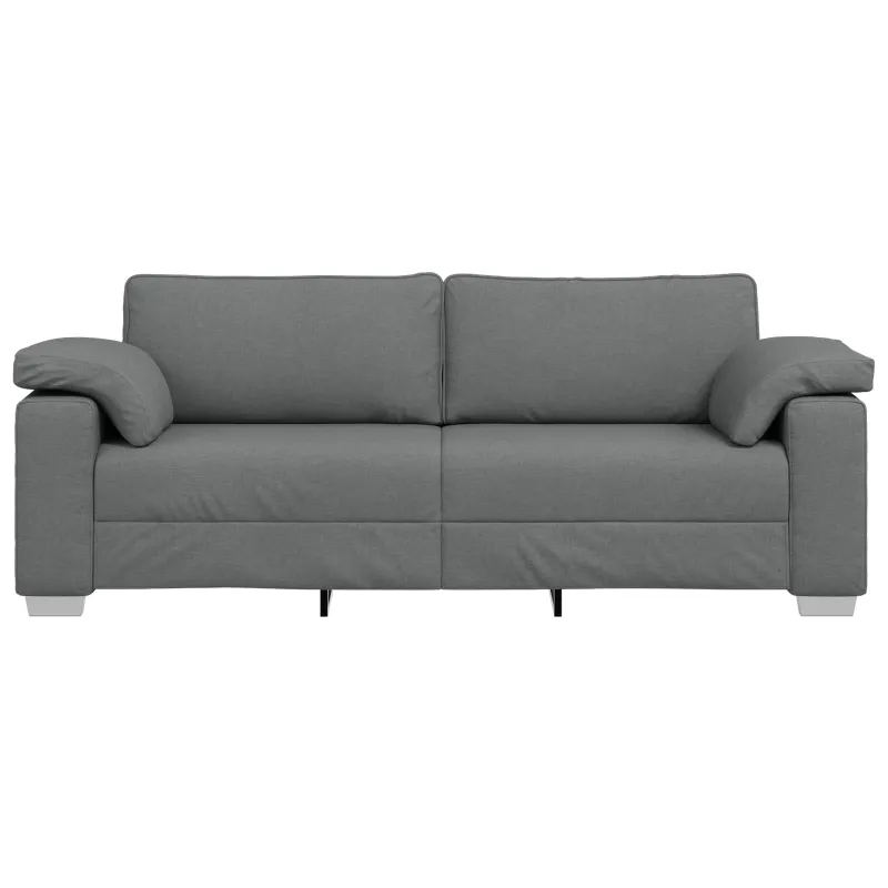 3-Vietis Sofa Tamsiai pilka 220 cm audinys