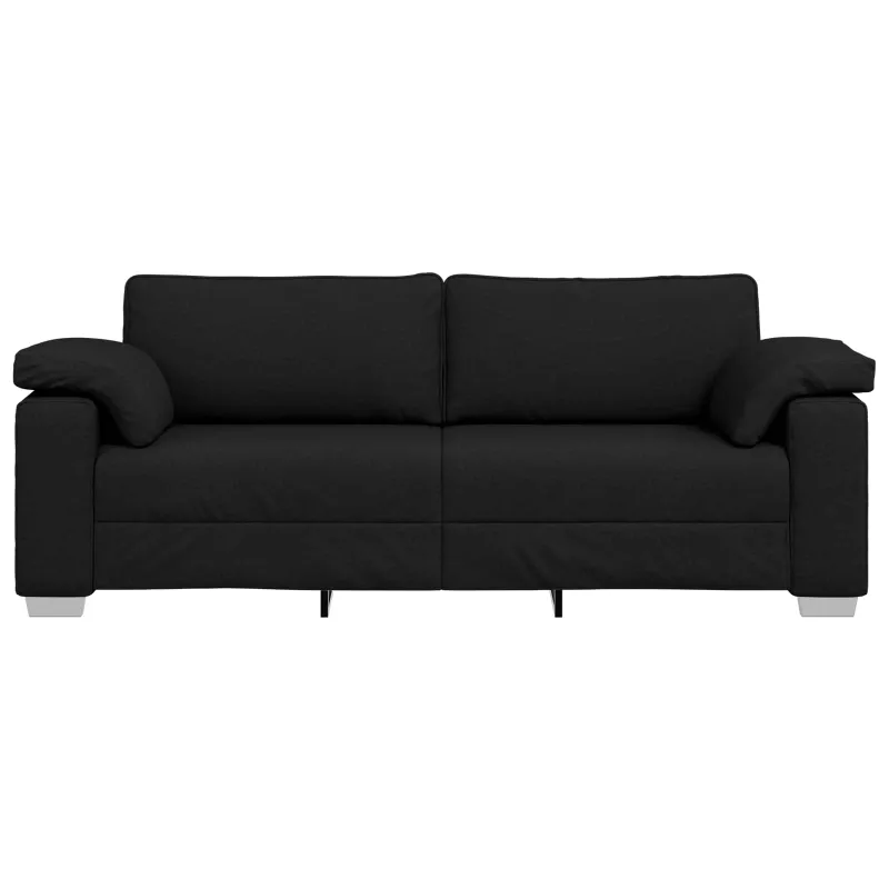 3-Vietis Sofa Juodas 220 cm audinys