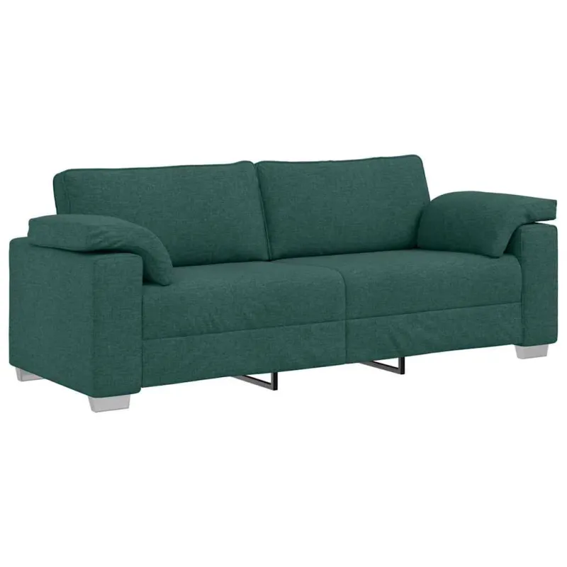 3-Vietis Sofa Tamsiai žalia 220 cm audinys