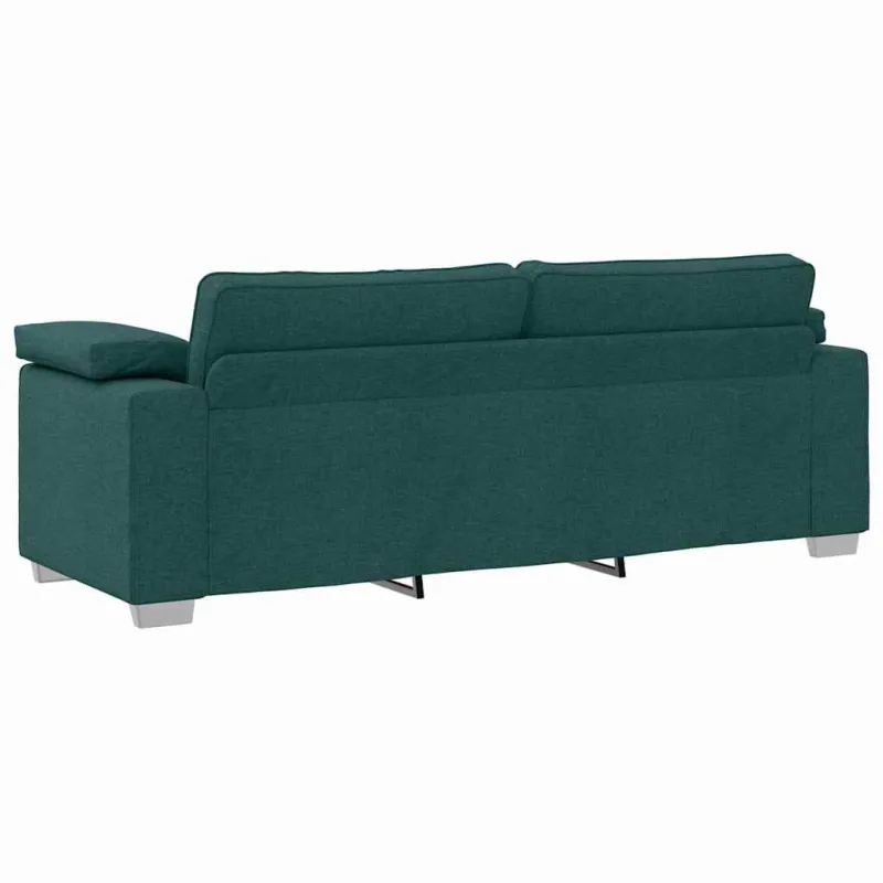 3-Vietis Sofa Tamsiai žalia 220 cm audinys