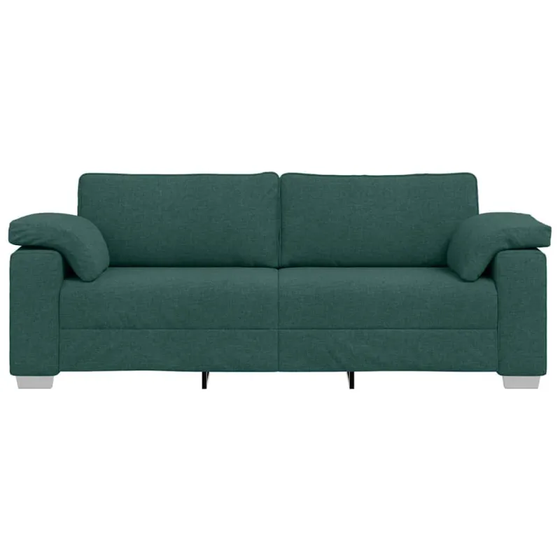 3-Vietis Sofa Tamsiai žalia 220 cm audinys