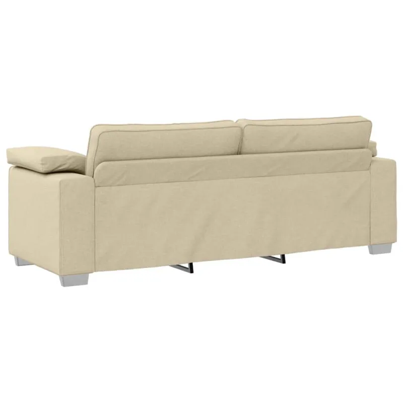 3-Vietis Sofa Kreminė 220 cm audinys