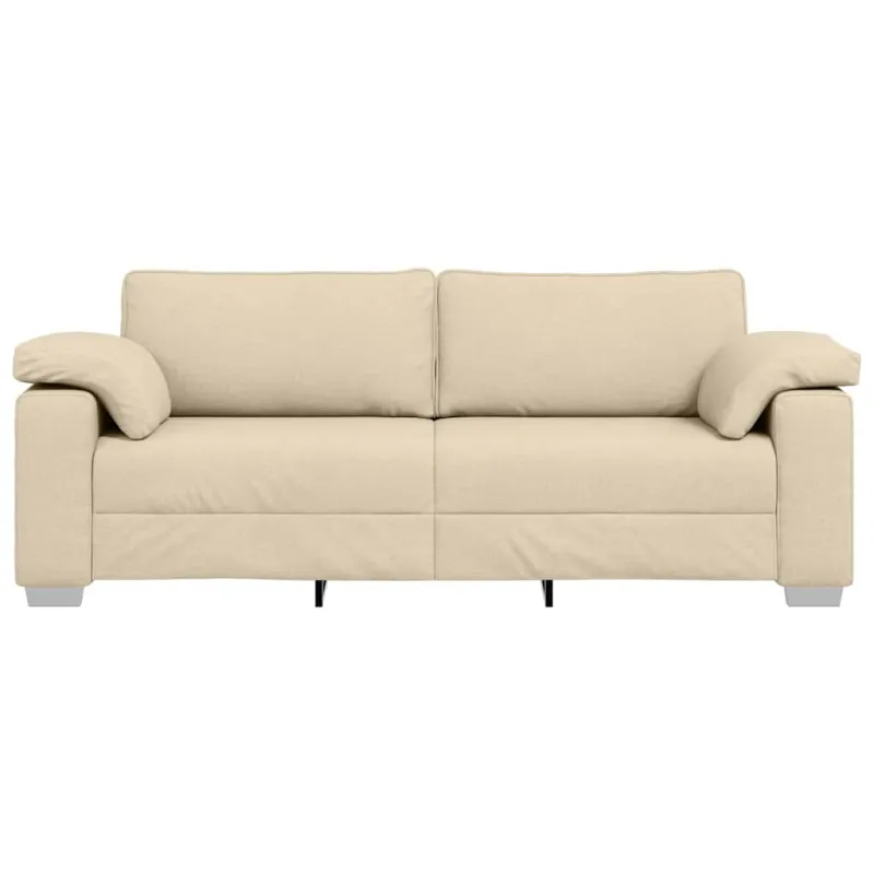 3-Vietis Sofa Kreminė 220 cm audinys