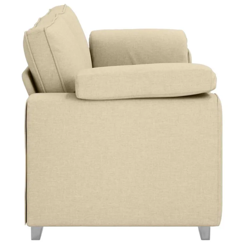 3-Vietis Sofa Kreminė 220 cm audinys