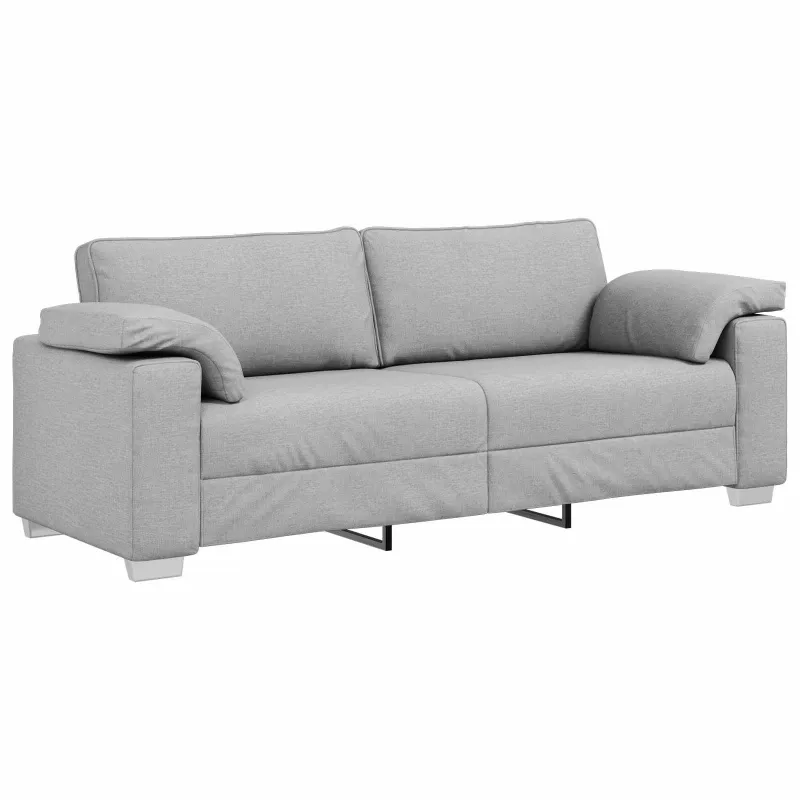 3-Vietis Sofa Debesų pilka 220 cm audinys