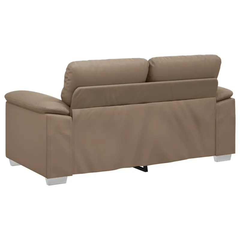 Dvivietė sofa, kapučino spalvos, 160x81x84 cm, dirbtinė oda