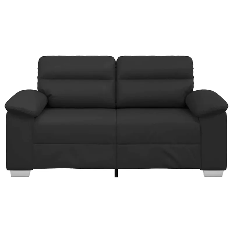 Dvivietė sofa, juoda, 160x81x84 cm, dirbtinė oda
