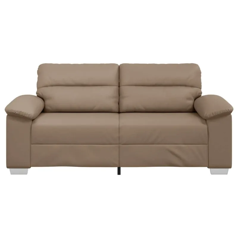 Dvivietė sofa, kapučino spalvos, 180x81x84 cm, dirbtinė oda