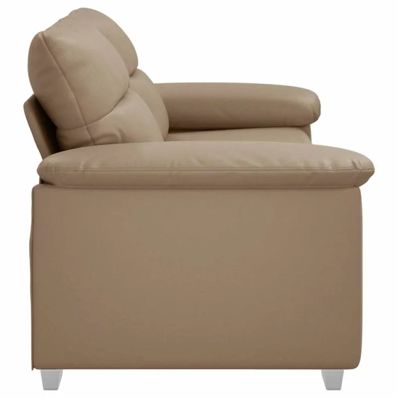 Dvivietė sofa, kapučino spalvos, 180x81x84 cm, dirbtinė oda