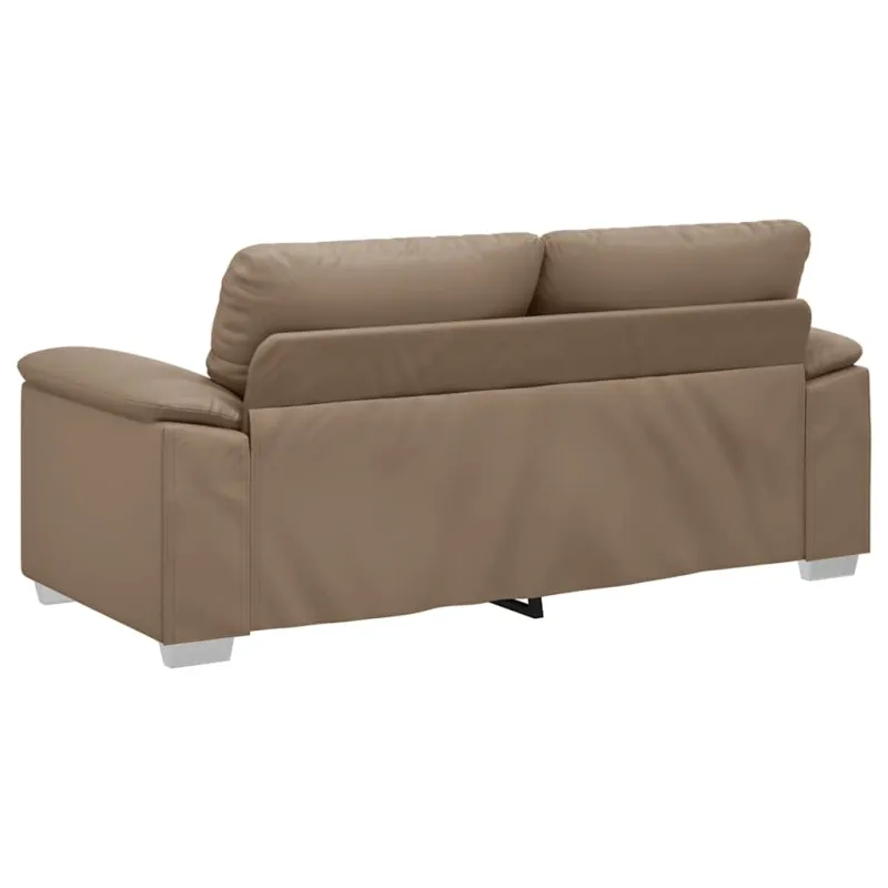 Dvivietė sofa, kapučino spalvos, 180x81x84 cm, dirbtinė oda