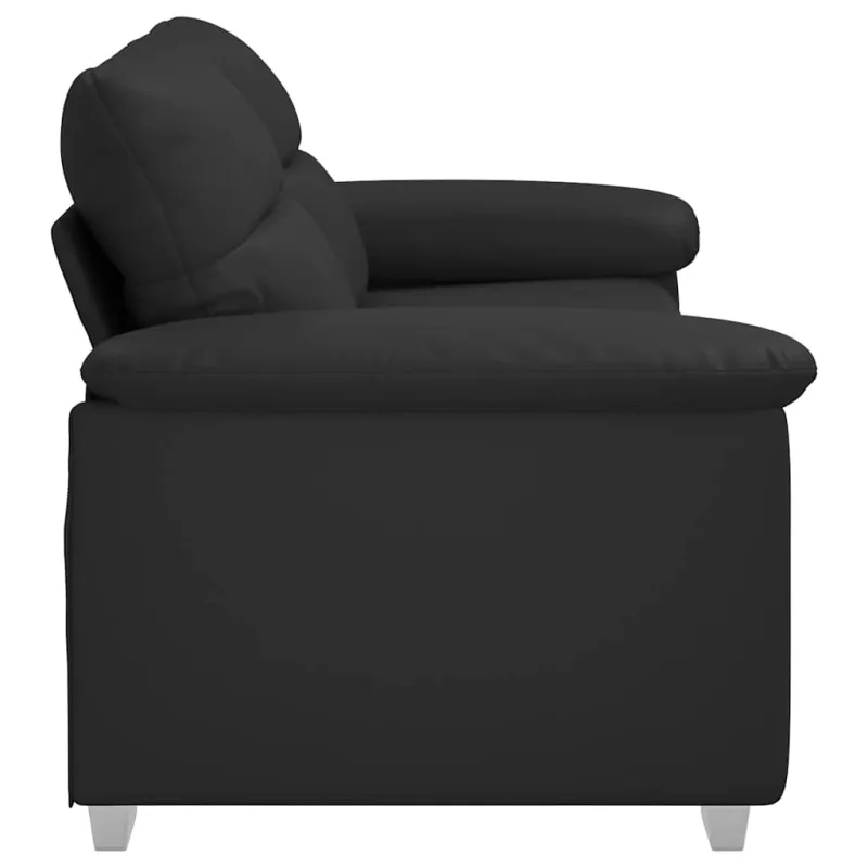 Dvivietė sofa, juoda, 180x81x84 cm, dirbtinė oda
