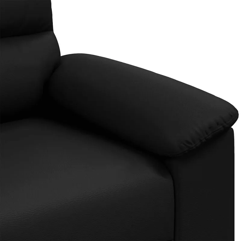 Dvivietė sofa, juoda, 180x81x84 cm, dirbtinė oda