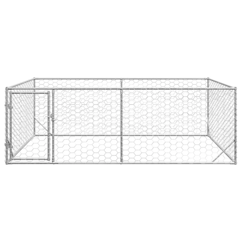 Lauko šunų voljeras su durelėmis, 3x2x1 m, cinkuotas plienas
