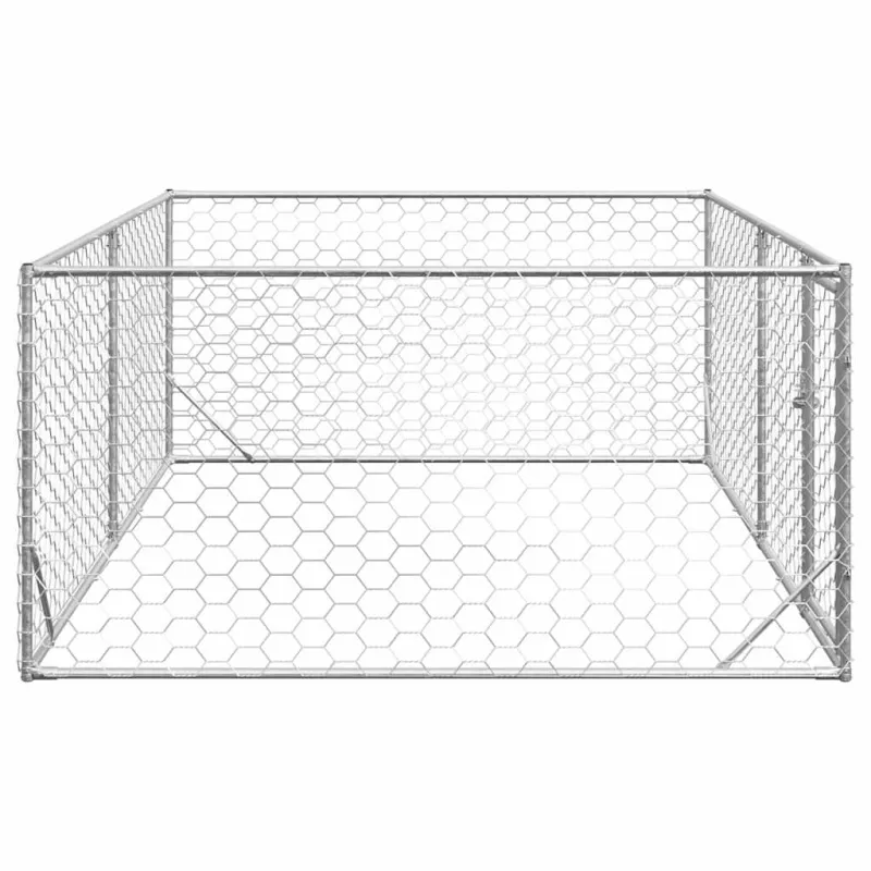 Lauko šunų voljeras su durelėmis, 3x2x1 m, cinkuotas plienas