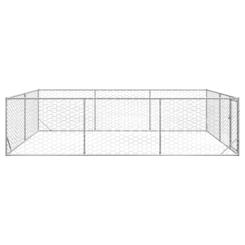 Lauko šunų voljeras su durelėmis, 3x4x1 m, cinkuotas plienas