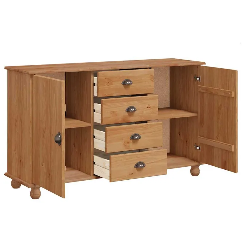 Kabalas su stalčių ASKIM 133,5 x 40 x 79 cm Pušies masyvas