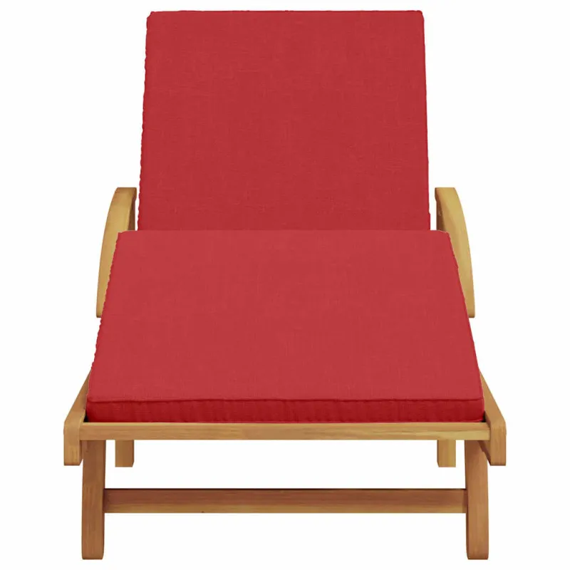 Saulės gultas Raudona 200 x 67 x 84 cm Kietos akacijos mediena