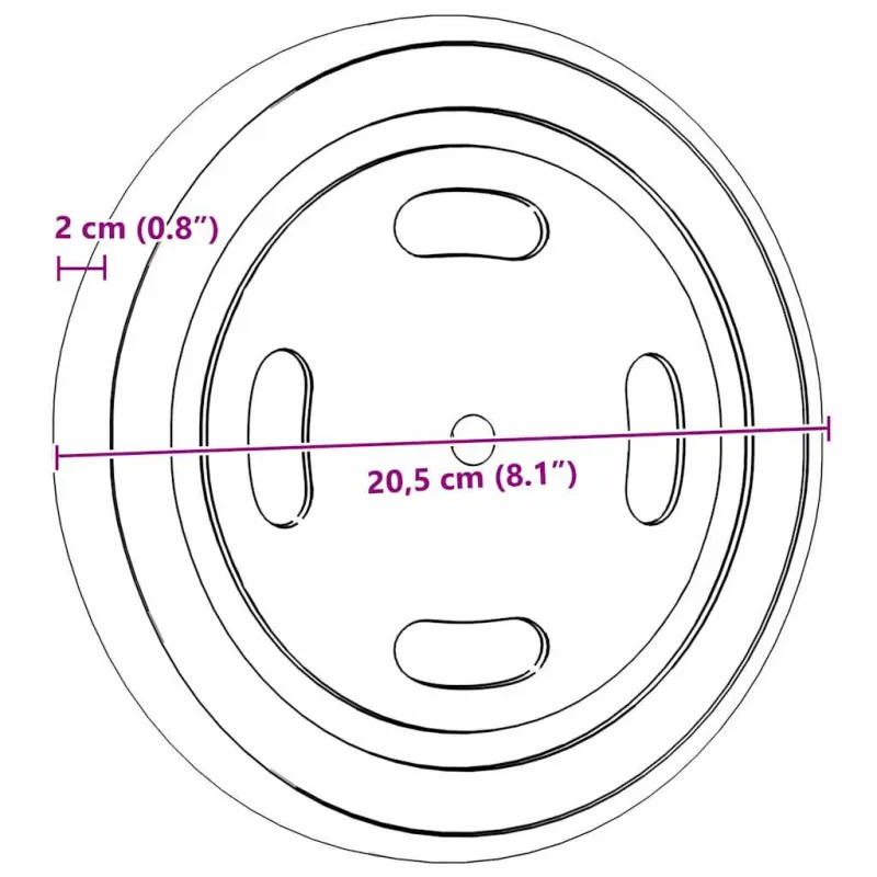 Erdvės ratukai su ratu 2 pcs Ruda 20.5 x 20.5 x 2 cm