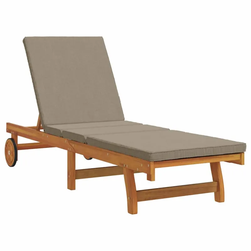 Saulės gultas Ruda 199 x 63 x 85 cm Kietos akacijos mediena