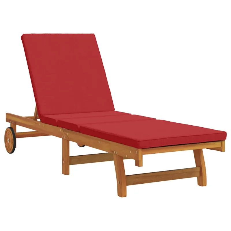 Saulės gultas Ruda 199 x 63 x 85 cm Kietos akacijos mediena