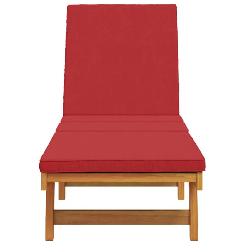 Saulės gultas Ruda 199 x 63 x 85 cm Kietos akacijos mediena