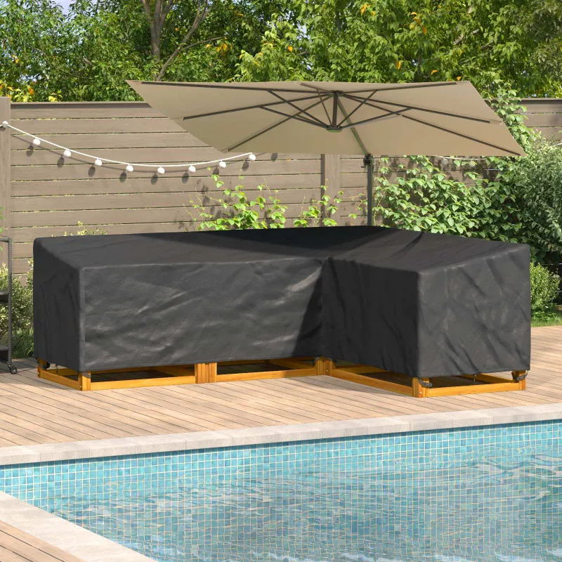 Baldų uždangalas Juodas 260 x 210 x 80 cm 210D Oksfordo audinys