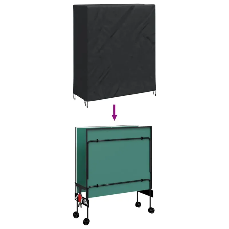 Pingpongo stalo uždangalas Juoda 165 x 70 x 185 cm audinys
