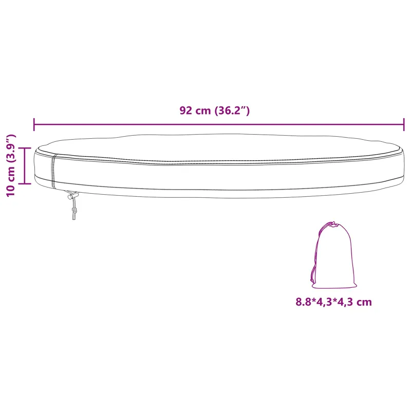 Lauko Stalo Uždangalas 92 x 92 x 10 cm 420D Oksfordo audinys