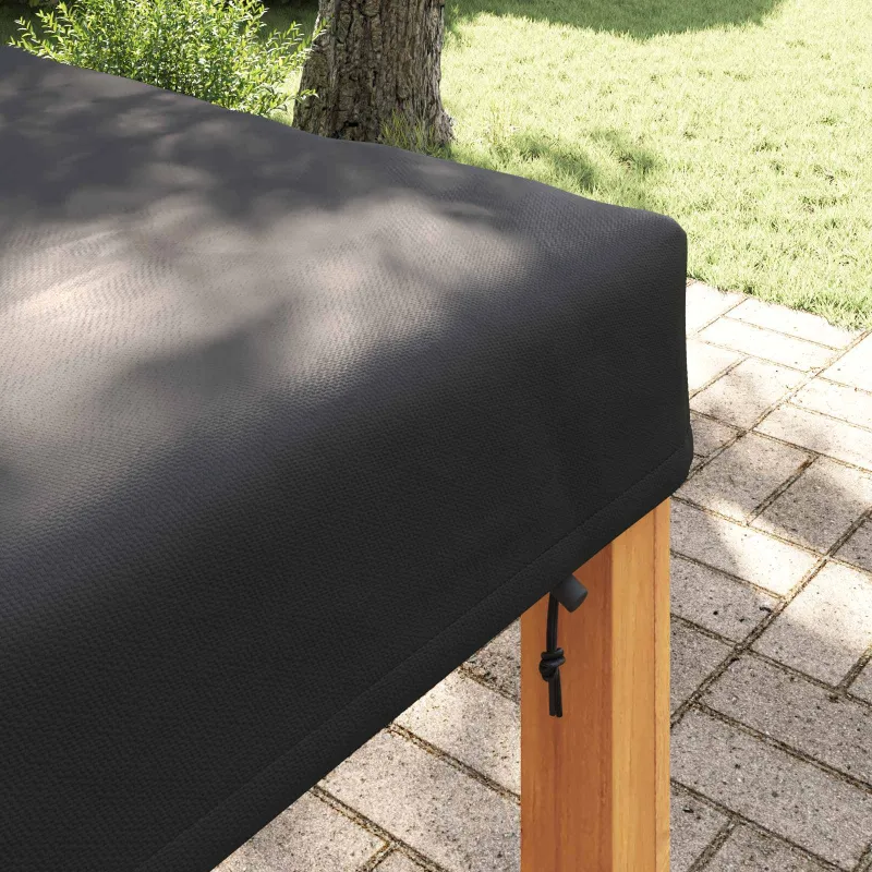 Stalo uždengimas Paprastas Juoda 102 x 102 x 15 cm audinys