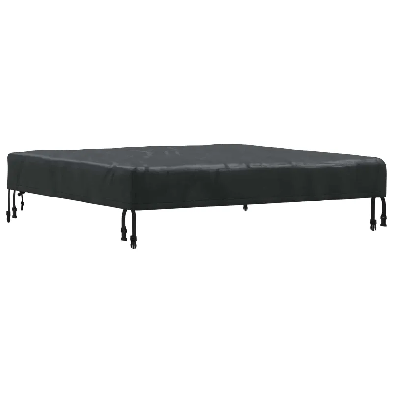 Stalo uždengimas Paprastas Juoda 112 x 112 x 15 cm audinys
