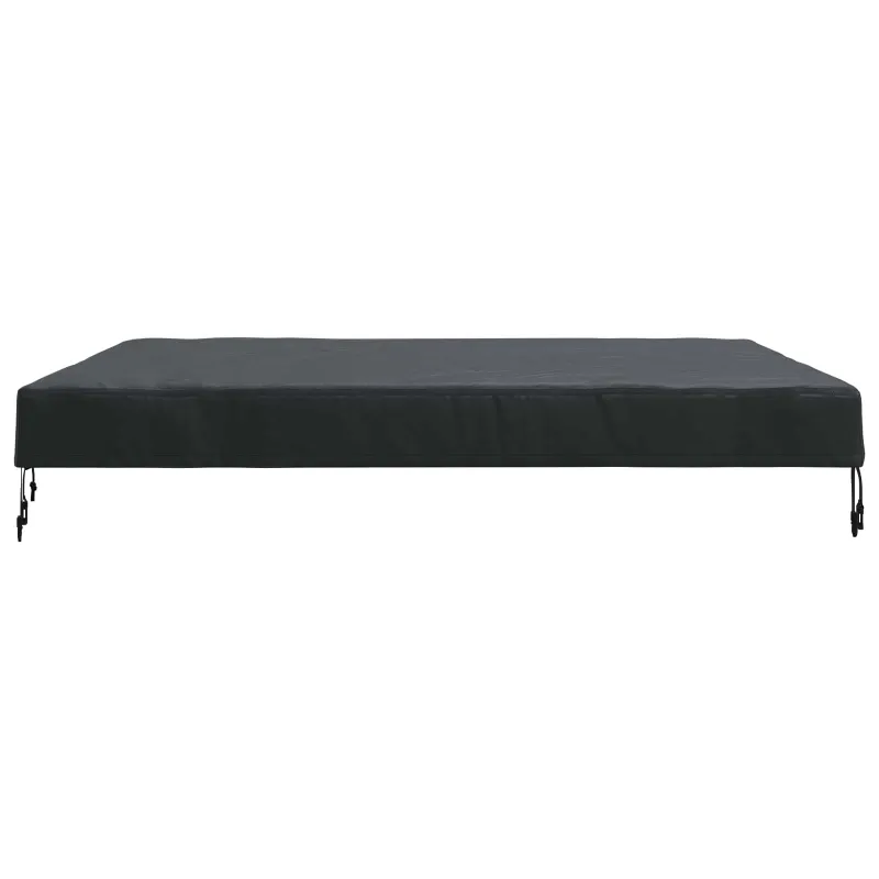 Stalo uždengimas Paprastas Juoda 122 x 122 x 15 cm audinys