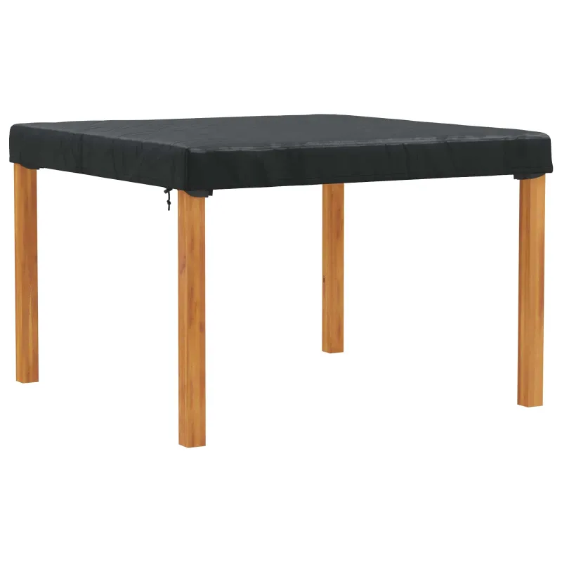 Stalo uždengimas Paprastas Juoda 142 x 142 x 15 cm audinys