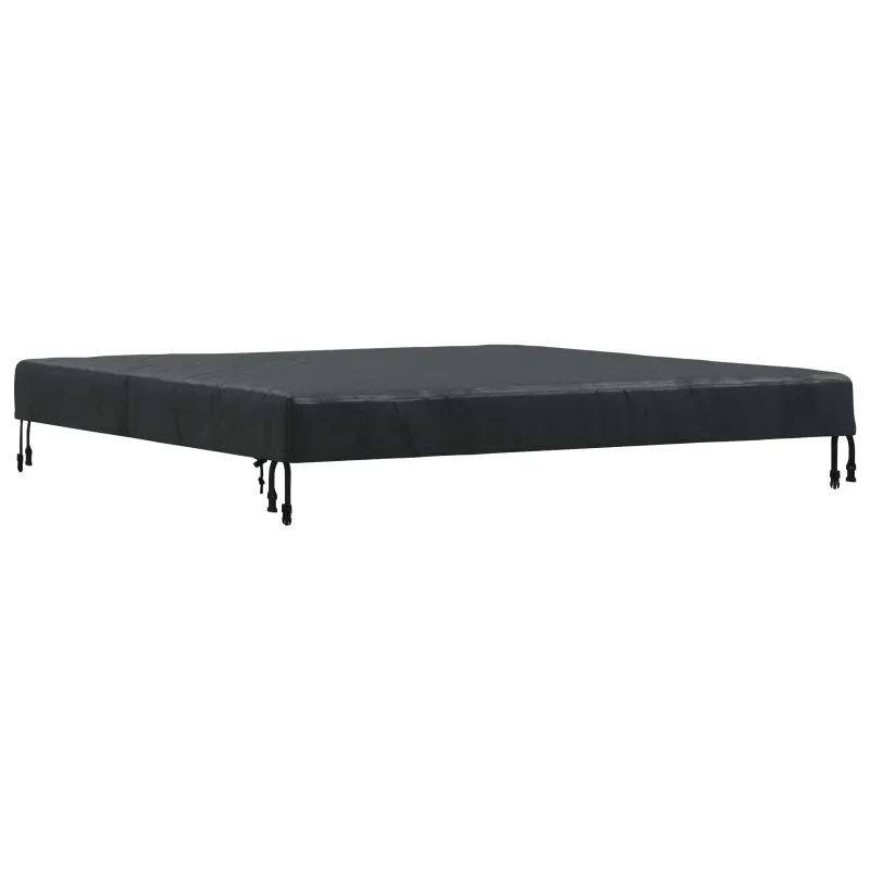 Stalo uždengimas Paprastas Juoda 142 x 142 x 15 cm audinys