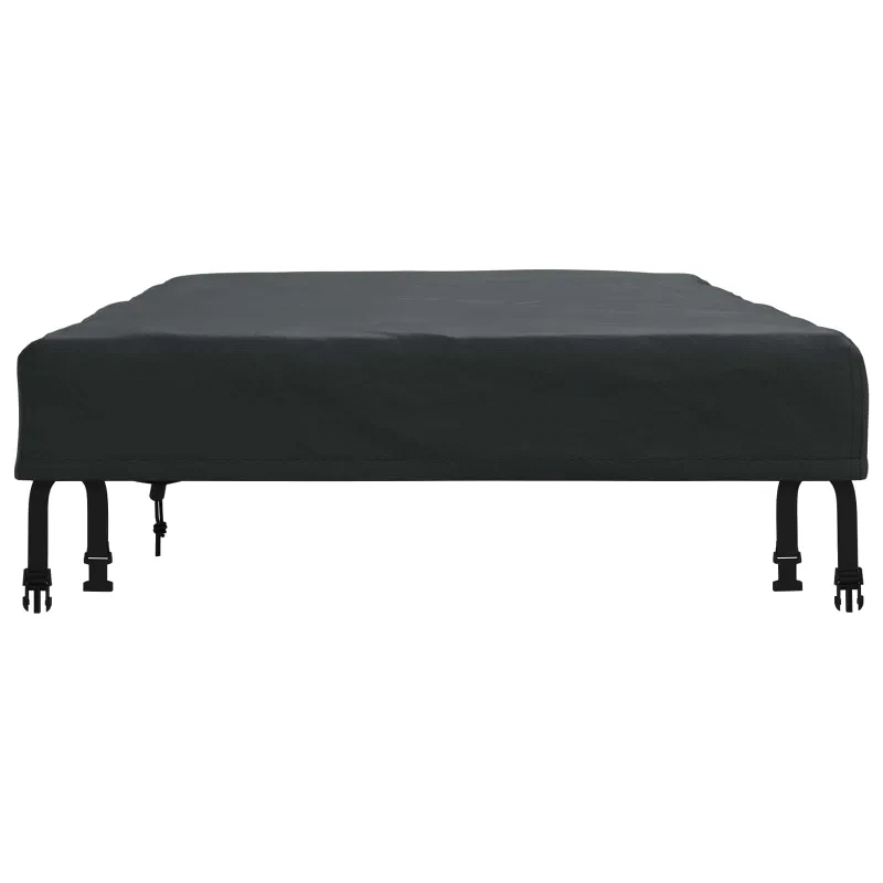 Stalo uždengimas Paprastas Juoda 122 x 72 x 15 cm audinys