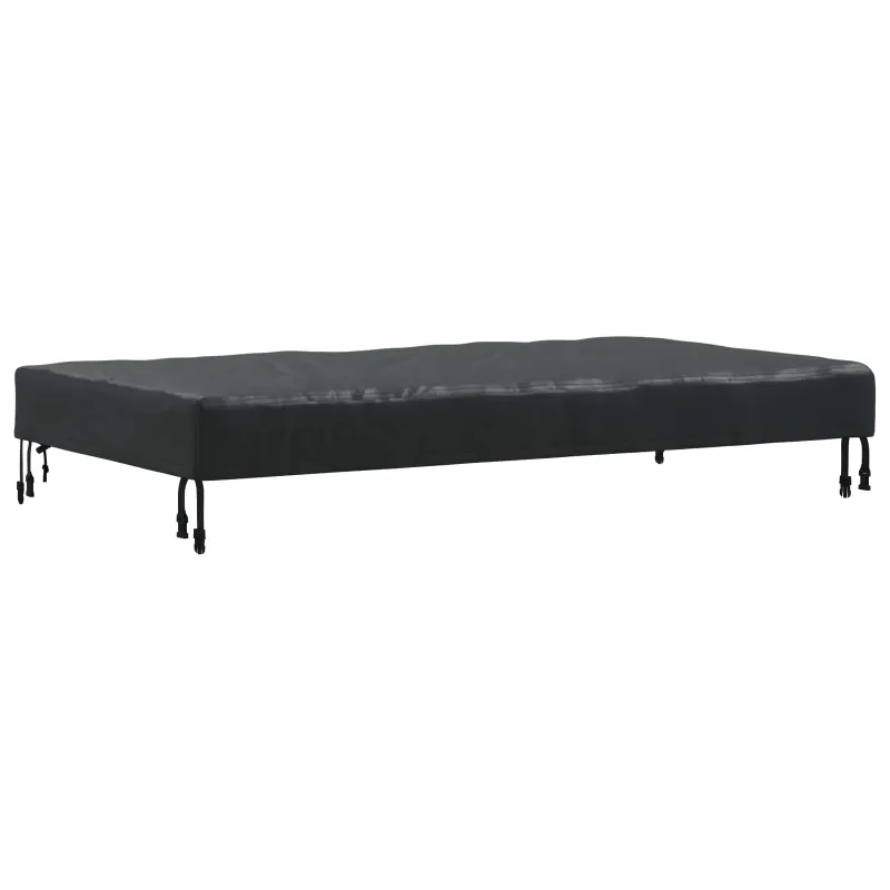 Stalo uždengimas Paprastas Juoda 142 x 82 x 15 cm audinys