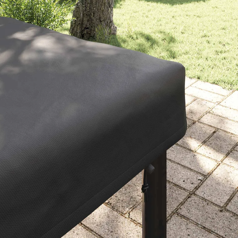 Stalo uždengimas Paprastas Juoda 152 x 92 x 15 cm audinys