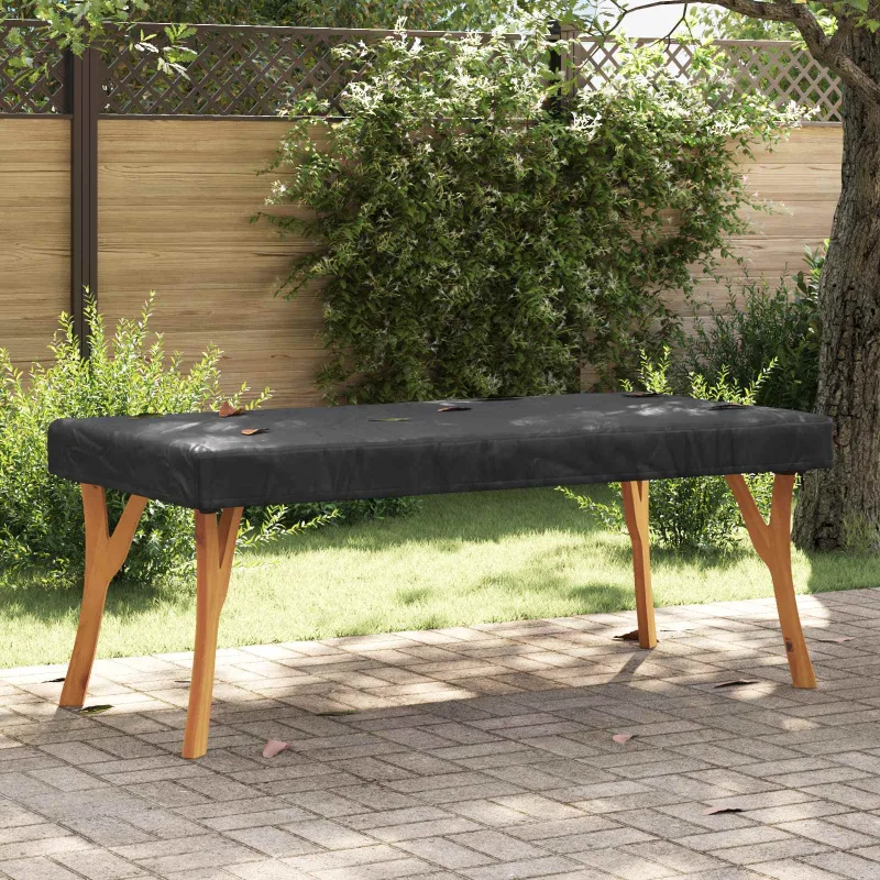 Stalo uždengimas Paprastas Juoda 162 x 92 x 15 cm audinys