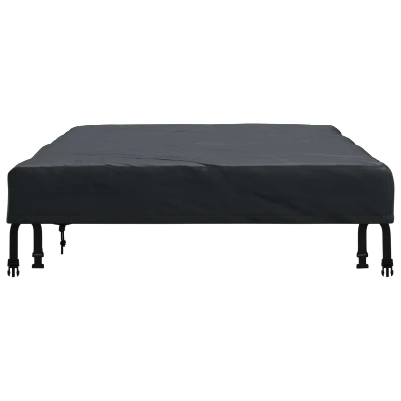Stalo uždengimas Paprastas Juoda 182 x 92 x 15 cm audinys