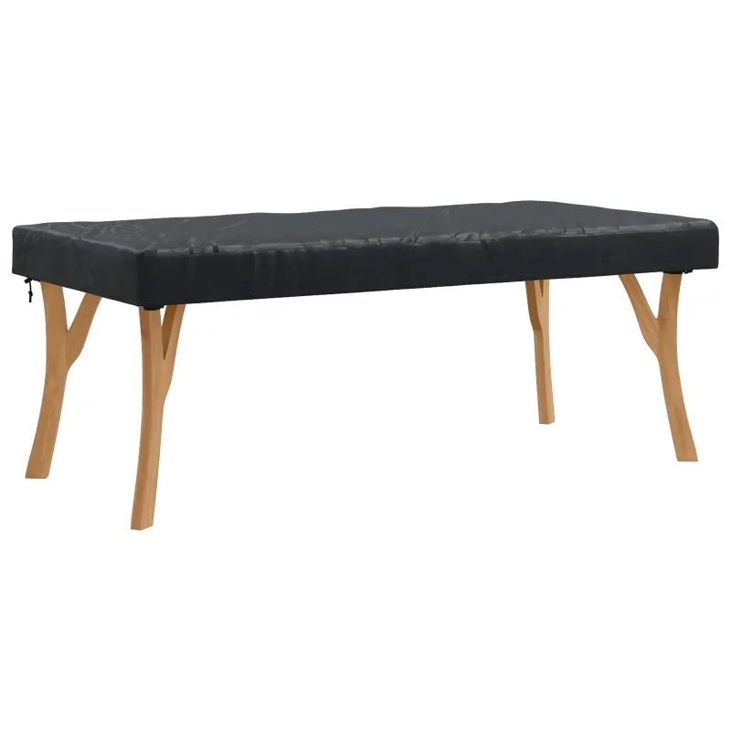 Stalo uždengimas Paprastas Juoda 182 x 92 x 15 cm audinys