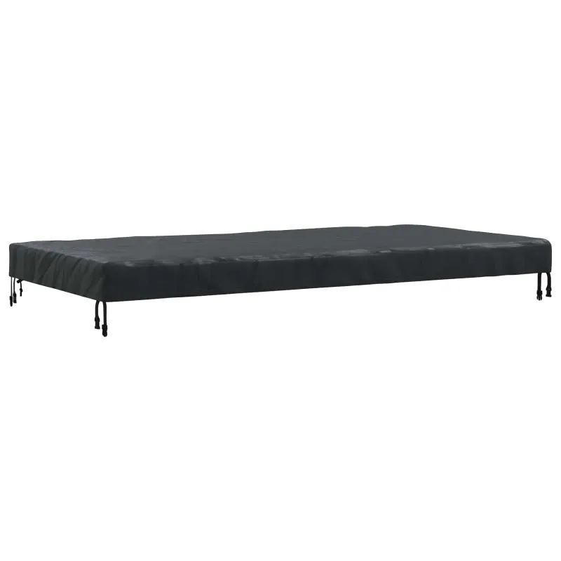 Stalo uždengimas Paprastas Juoda 202 x 102 x 15 cm audinys