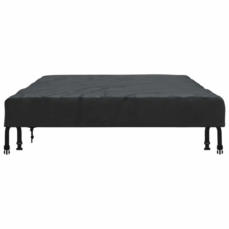 Stalo uždengimas Paprastas Juoda 202 x 102 x 15 cm audinys