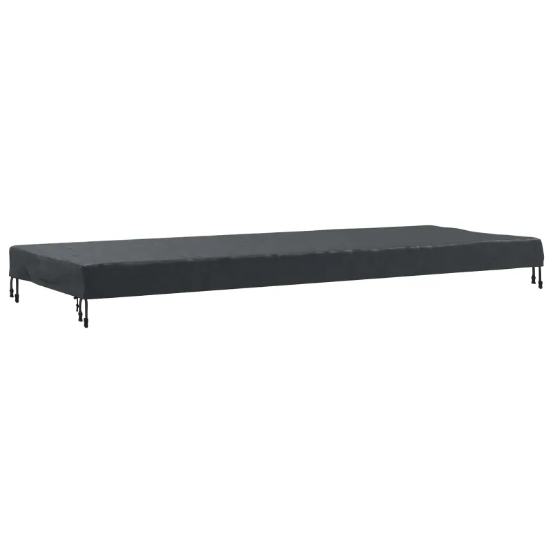 Stalo uždengimas Paprastas Juoda 242 x 102 x 15 cm audinys
